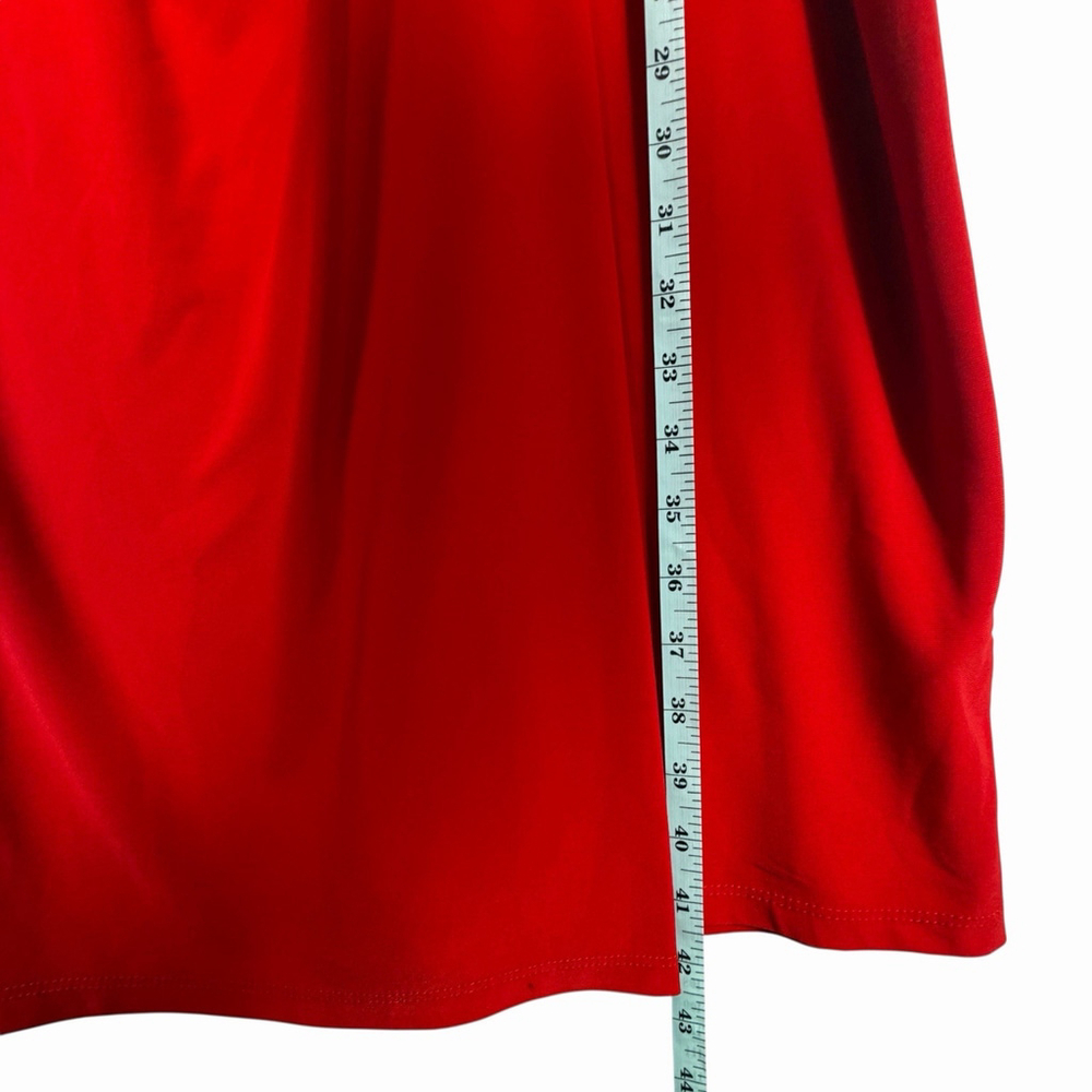 Lauren Ralph Lauren Red Faux Wrap Dress with Jewel Detail Womens Size 2 - Picture 6 of 9